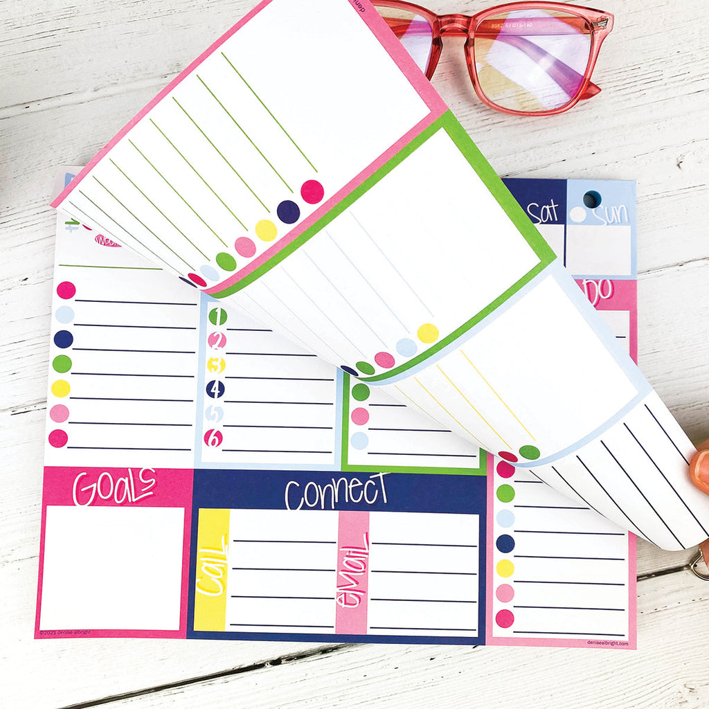 Plan Your Way Bundle | Daily & Weekly Planner Pads | Bright & Cheery | Daily Deal | 2/11/25