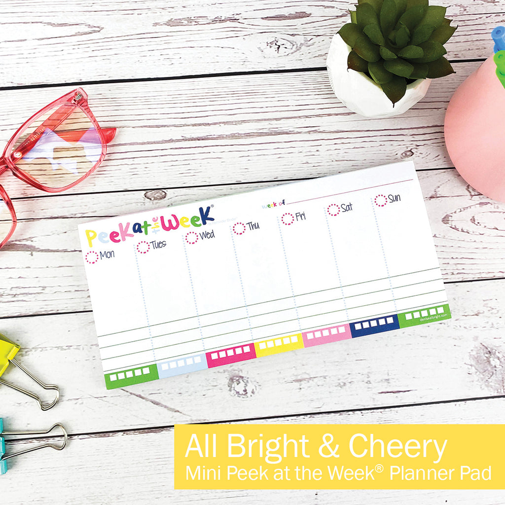MINI Peek at the Week® Planner Pad | All Bright & Cheery
