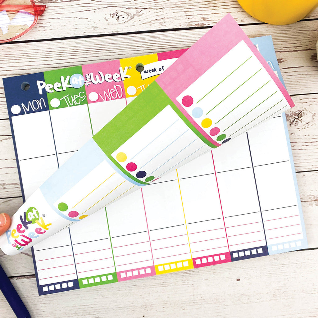 $5 DEAL Peek at the Week® Weekly Planner Pad | Simple Cheery Week
