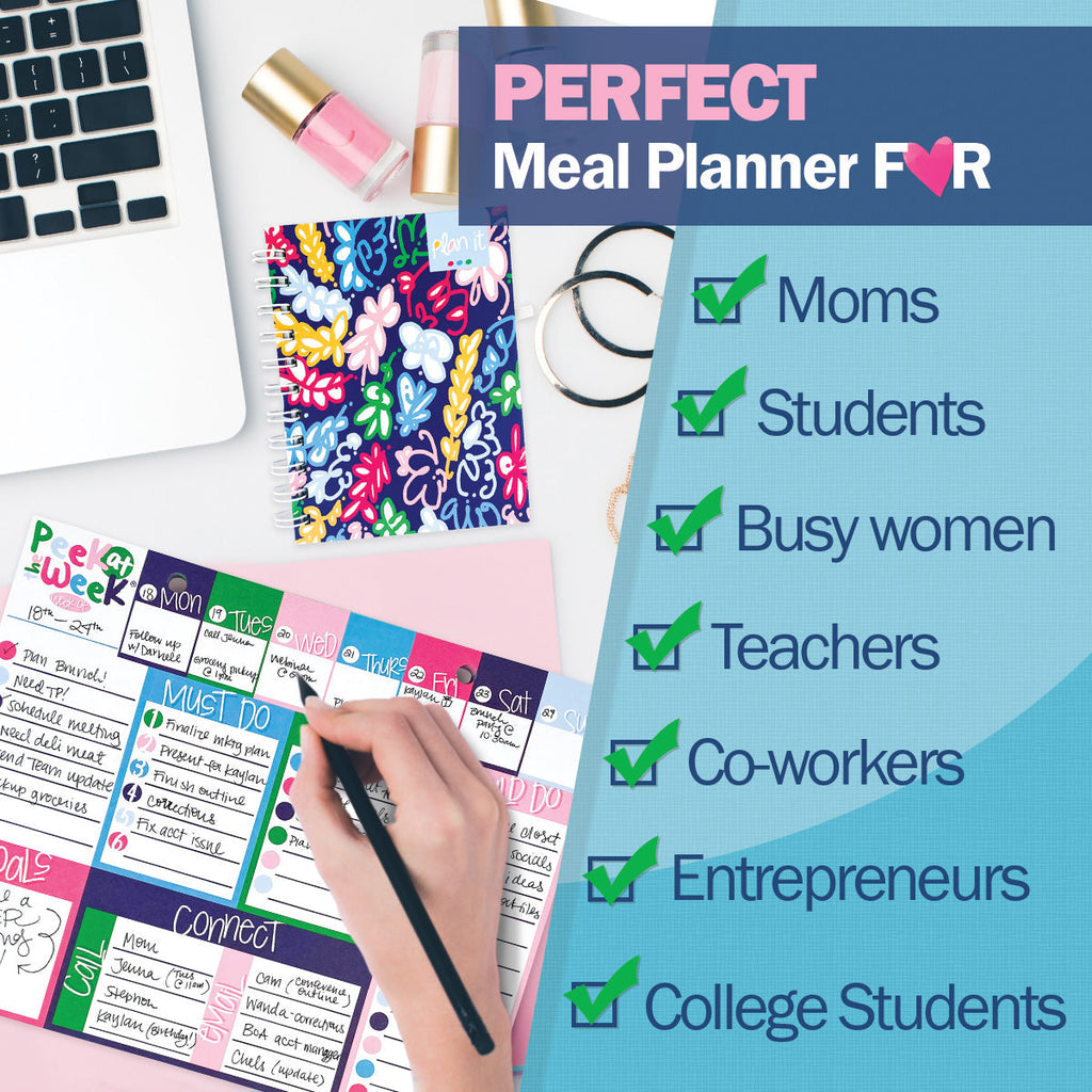 Peek at the Week® Weekly Planner Pad | Preppy 'n' Pink | Daily Deal | 2/4/25