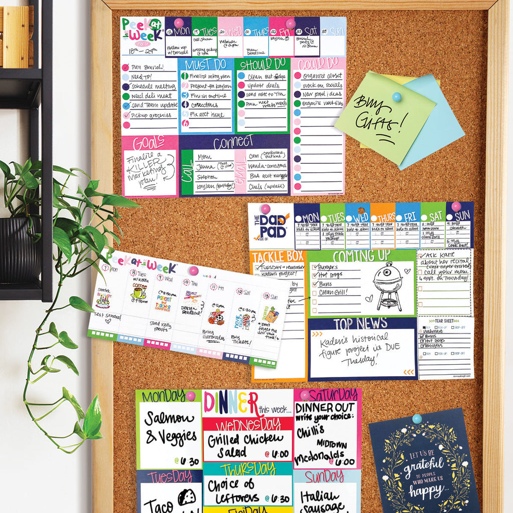 DOORBUSTER! Family Command Center Bundle | FOUR Weekly Planner Pads | SAVE 68%