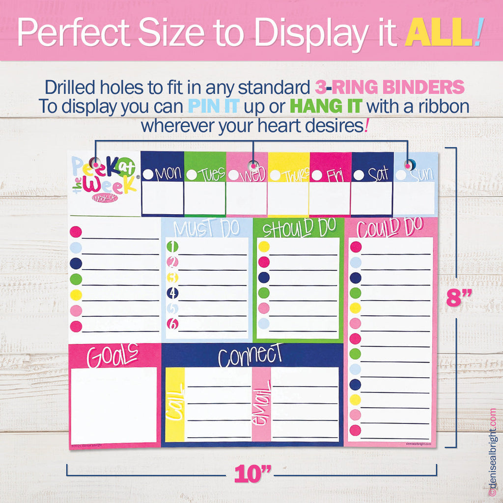 Peek at the Week® Weekly Planner Pad | Bright & Cheery | Daily Deal | 10/22/24