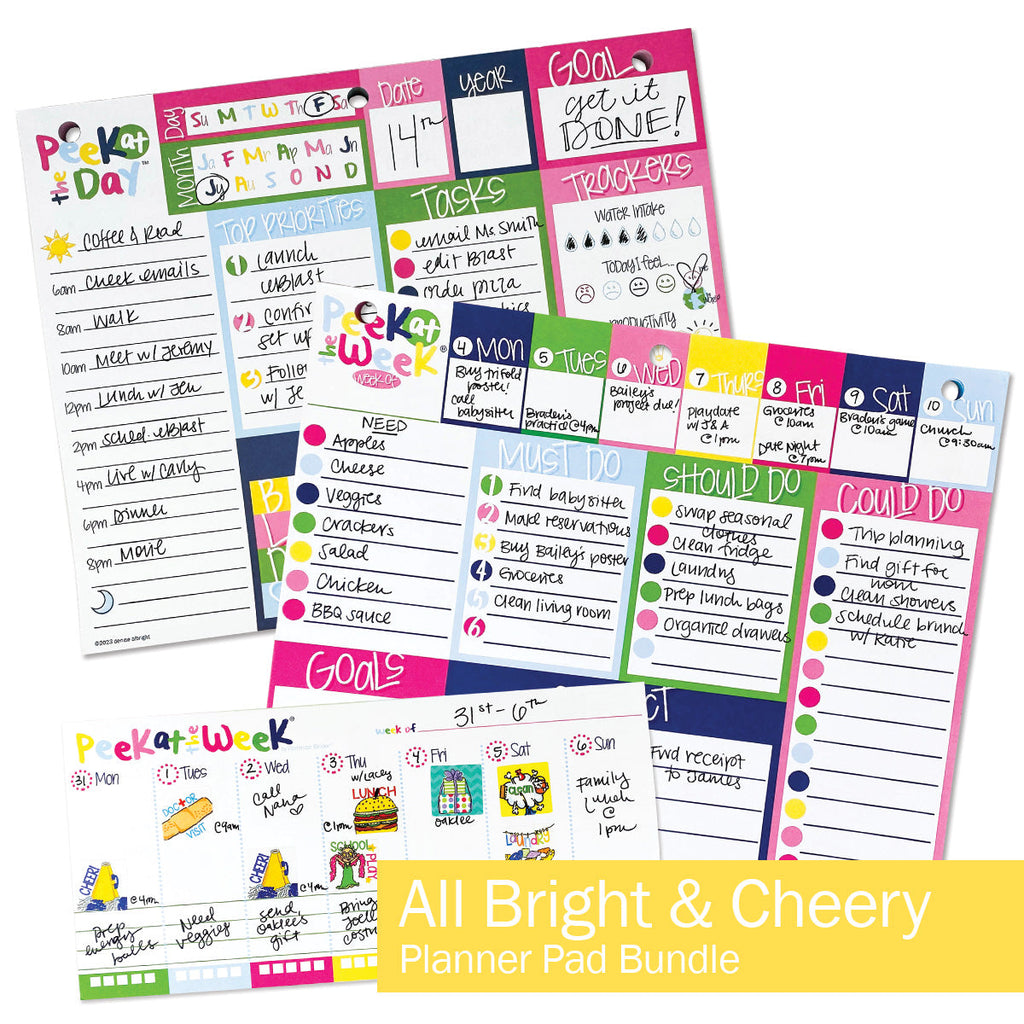 Plan Your Way Bundle | Daily & Weekly Planner Pads | Bright & Cheery | Daily Deal | 2/11/25