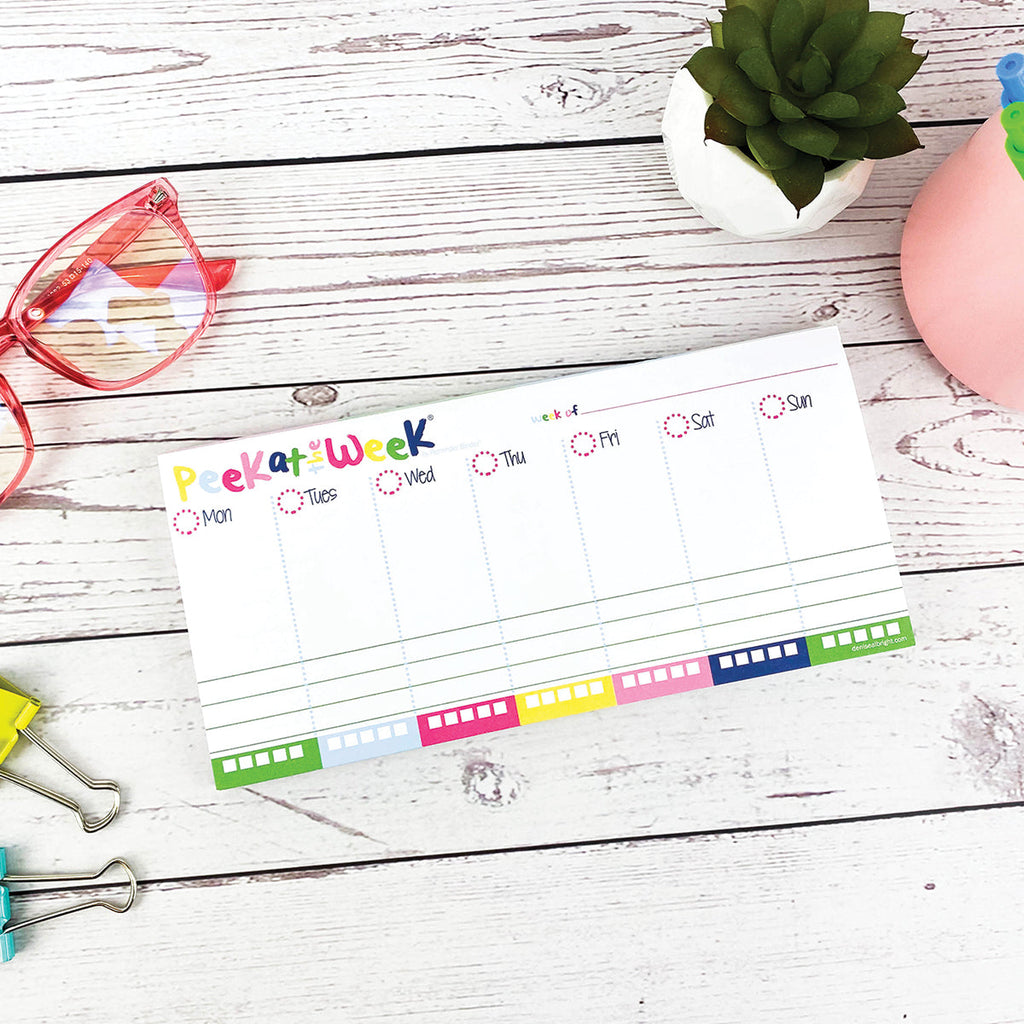 MINI Peek at the Week® Planner Pad | Bright & Cheery | Daily Deal | 10/22/24