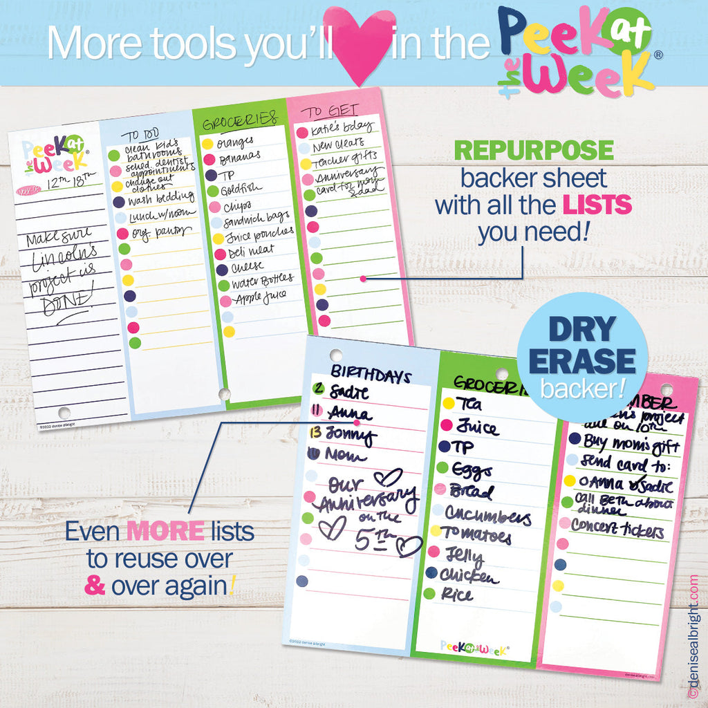 Peek at the Week® Simple Planner Pad | Daily Deal | 2/20/25