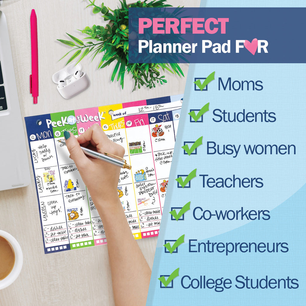 Peek at the Week® Simple Planner Pad | Daily Deal | 2/20/25