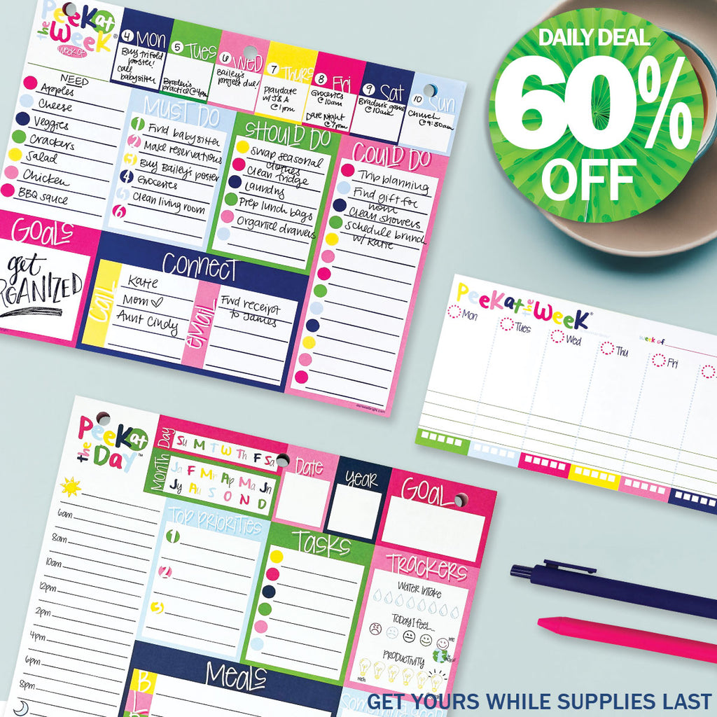 Plan Your Way Bundle | Daily & Weekly Planner Pads | Bright & Cheery | Daily Deal | 2/11/25