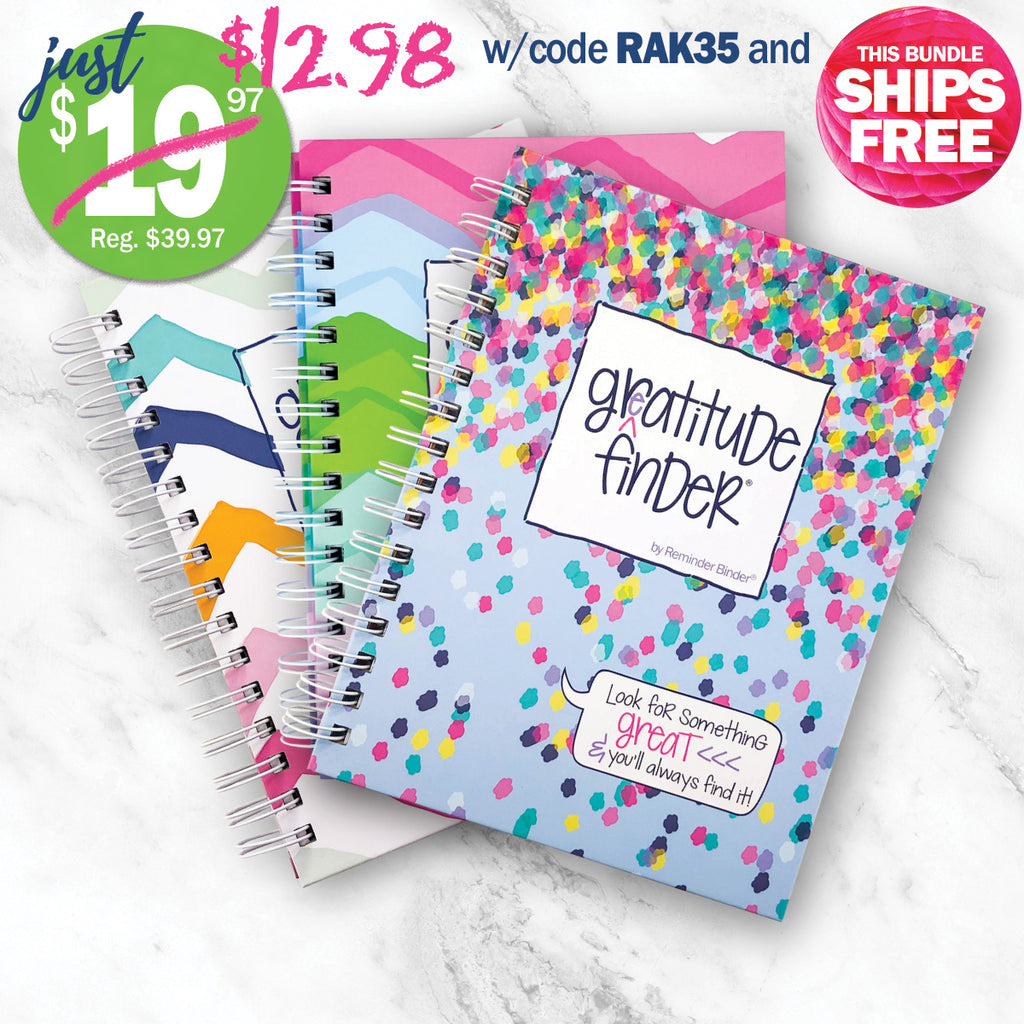 Basket Filler Bundle of 3 Gratitude Finder® Gratitude Journals | HOT DEAL