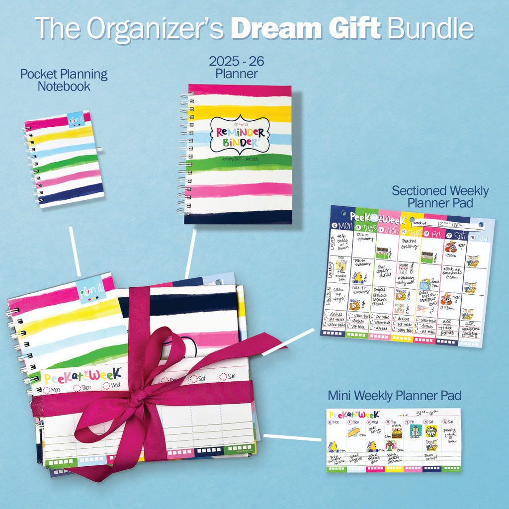 DOORBUSTER! Dream Planner Bundle | 2025-26 Reminder Binder® + 2 Planner Pads & Pocket Notebook | Save 44%