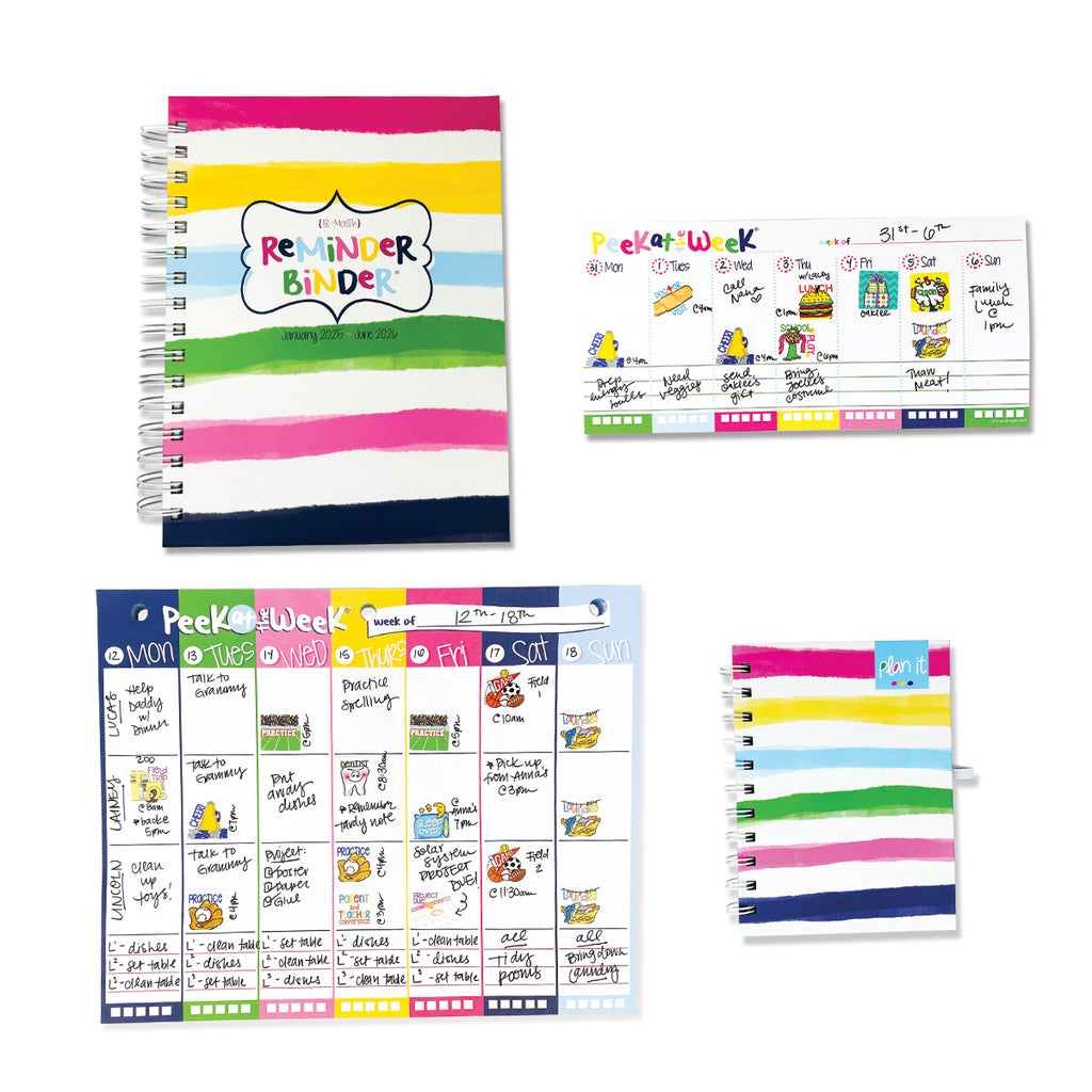 NEW! Dream Planner Bundle | 2025-26 Reminder Binder® + 2 Planner Pads & Pocket Notebook