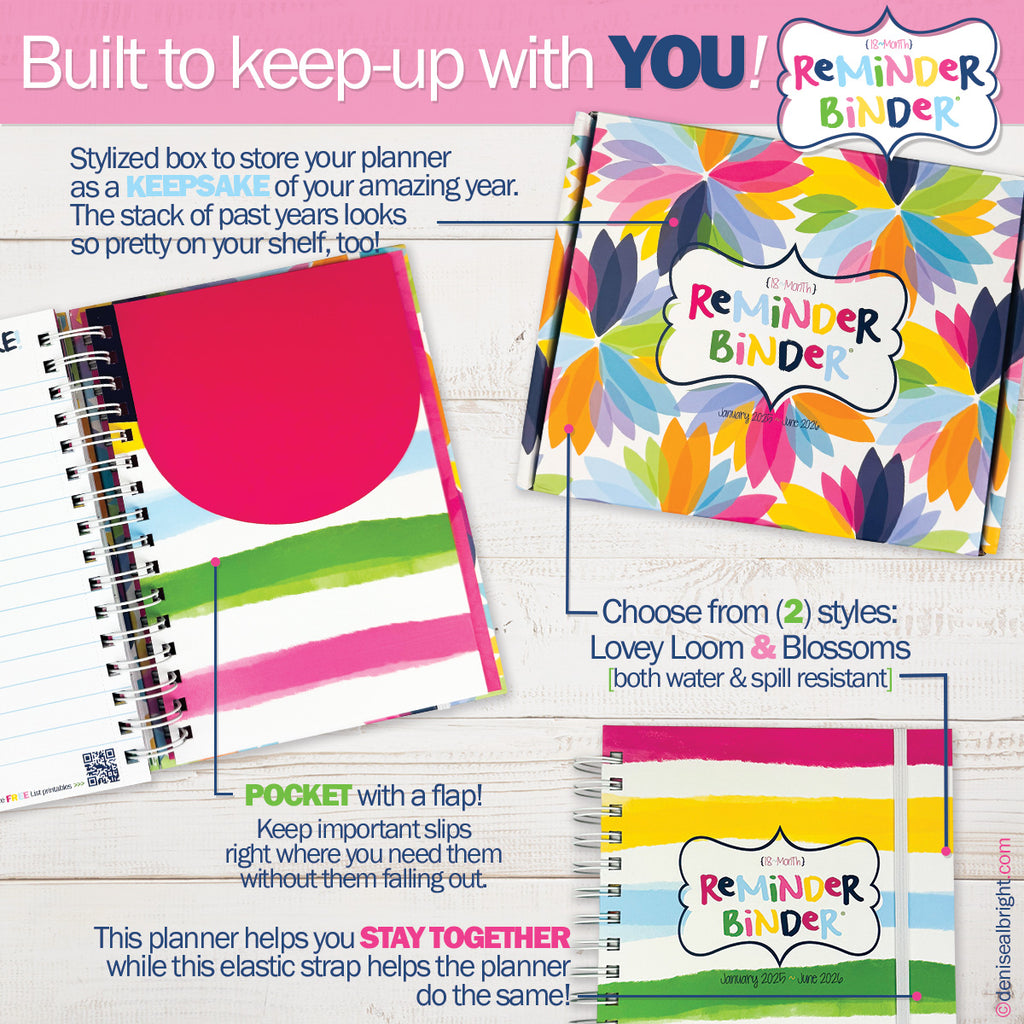 NEW! Dream Planner Bundle | 2025-26 Reminder Binder® + 2 Planner Pads & Pocket Notebook