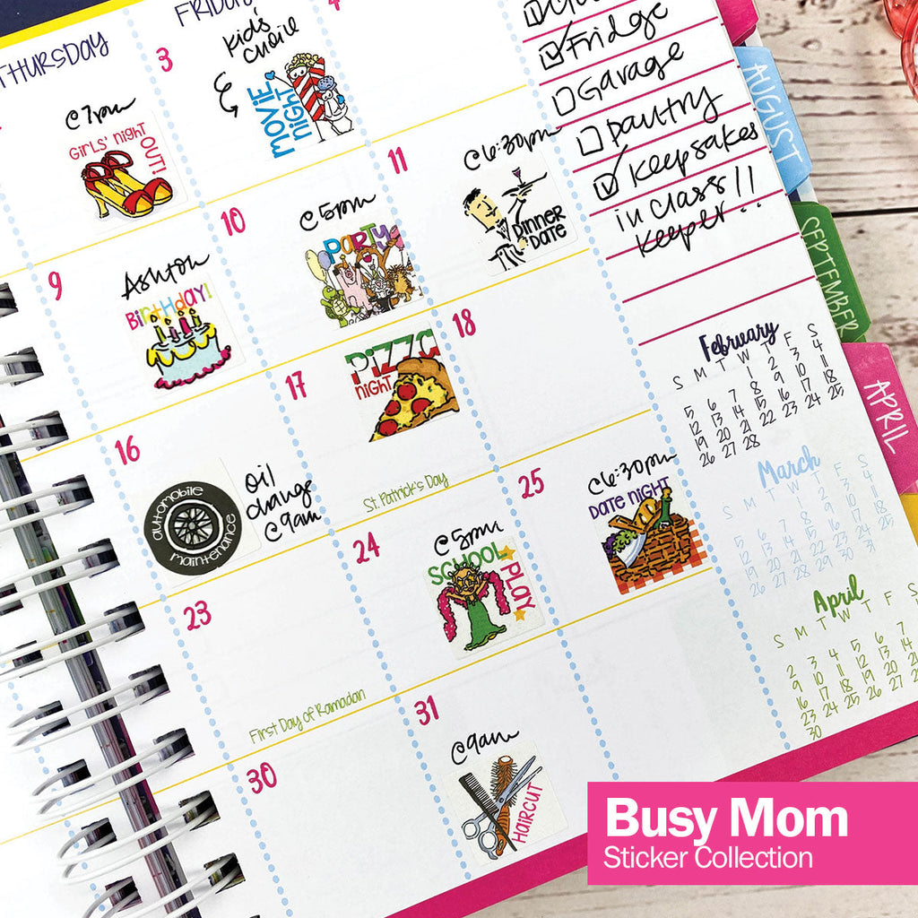 Busy Mom Planning Sticker Set | Daily Deal