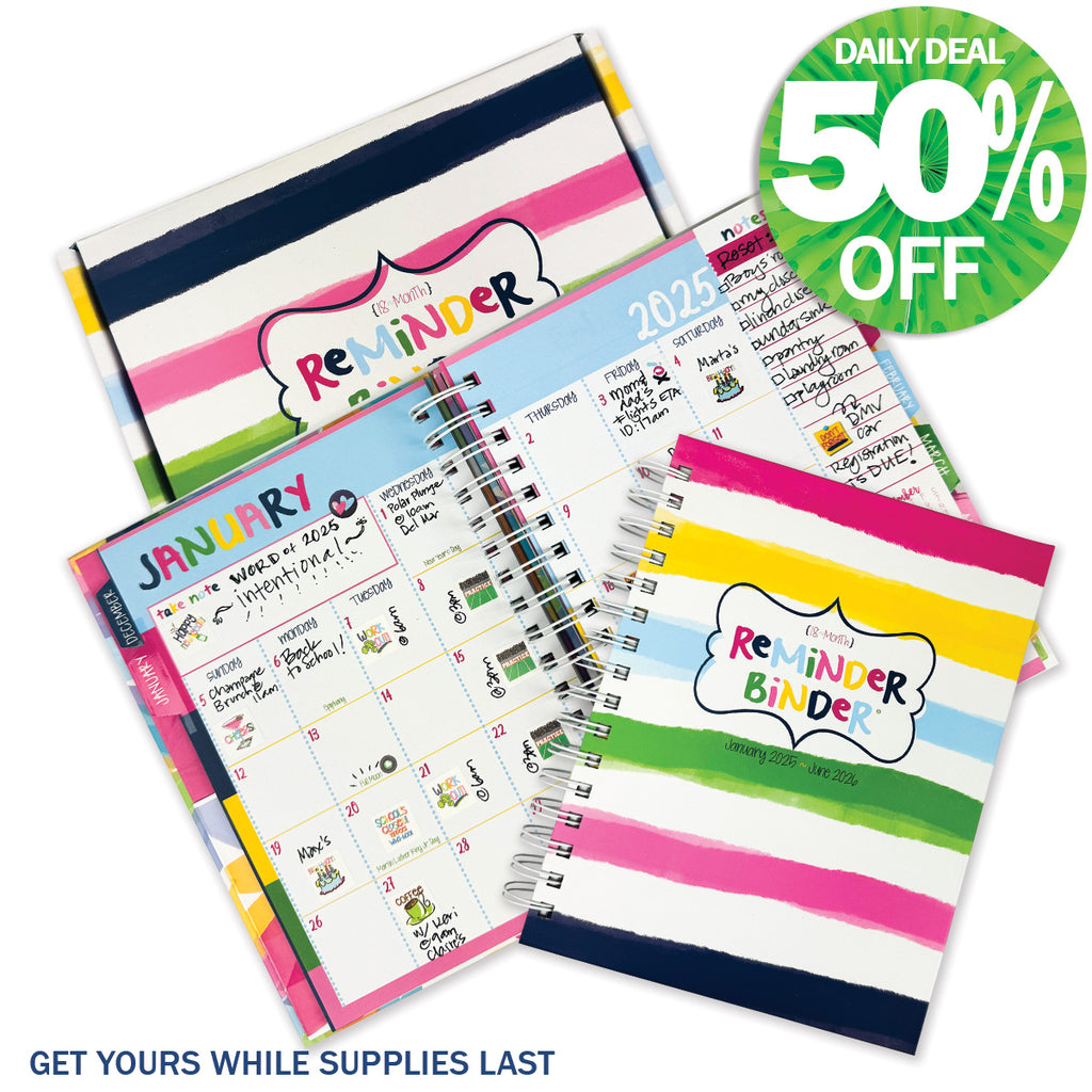 NEW! 2025-26 Reminder Binder® Planner | January 2025 - June 2026 | Simply Brilliant | Daily Deal | 1/29/25