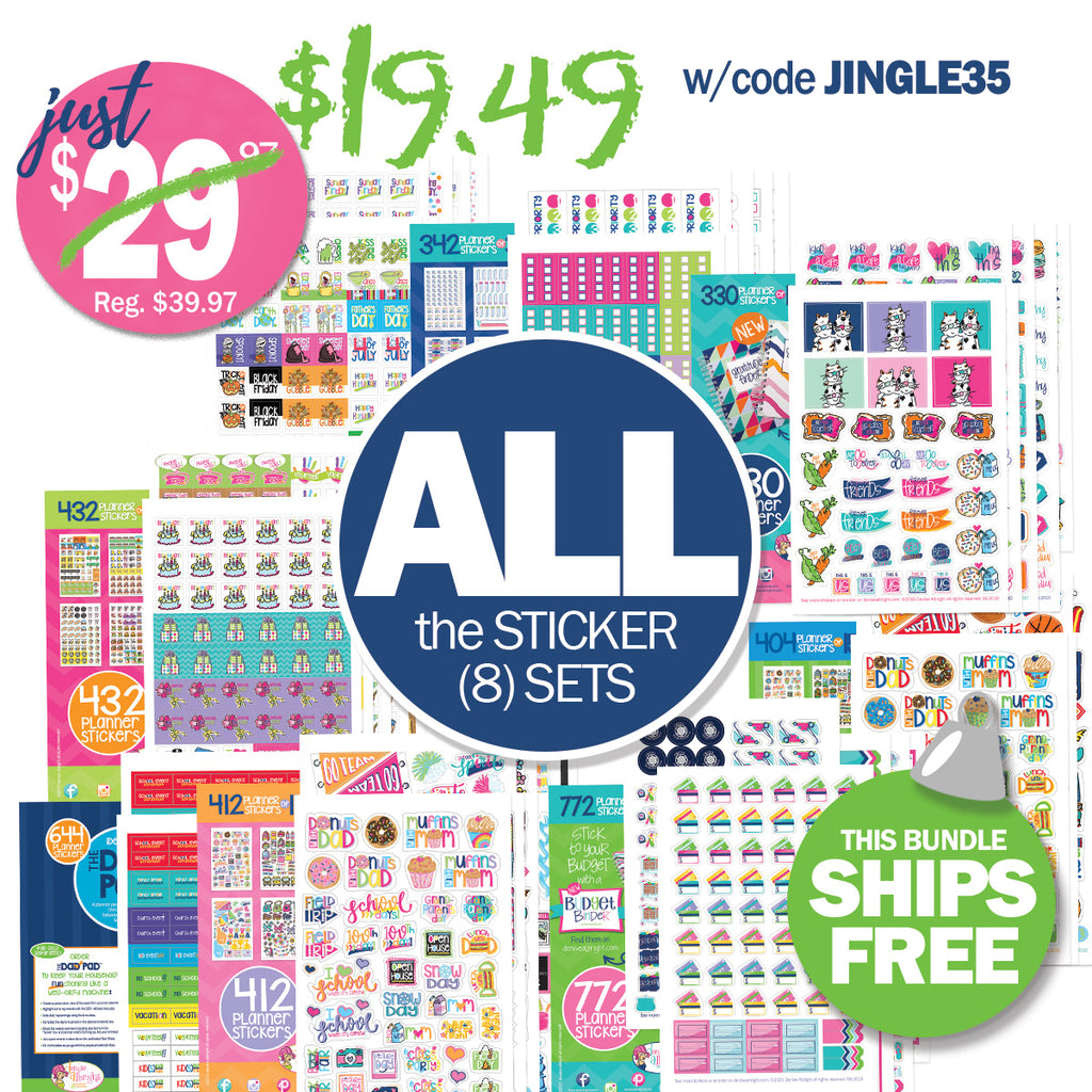 Ultimate Sticker Bundle | 8 Sticker Sets with 3760+ Stickers to Fit Any Planner