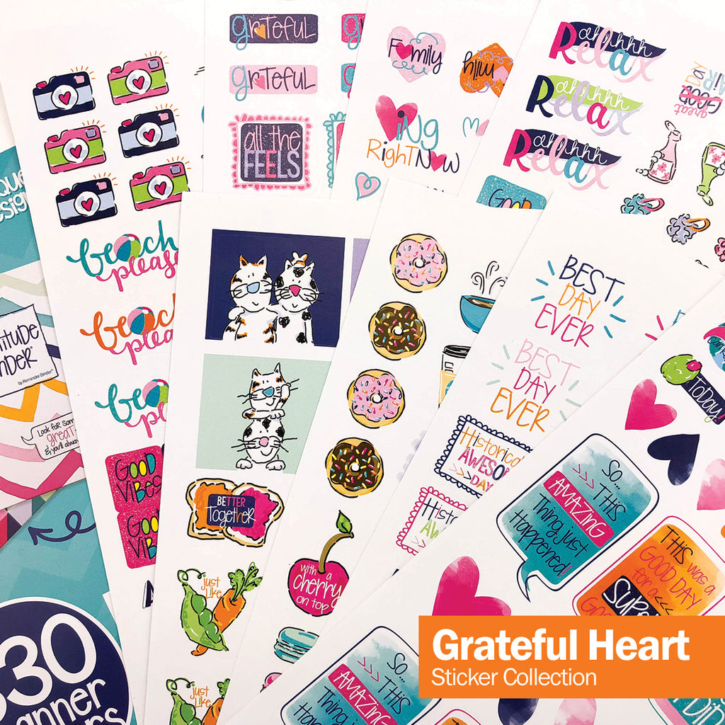 Gratitude Journals Bundle of [3] Gift Sets: Gratitude Journals + Sticker Sets