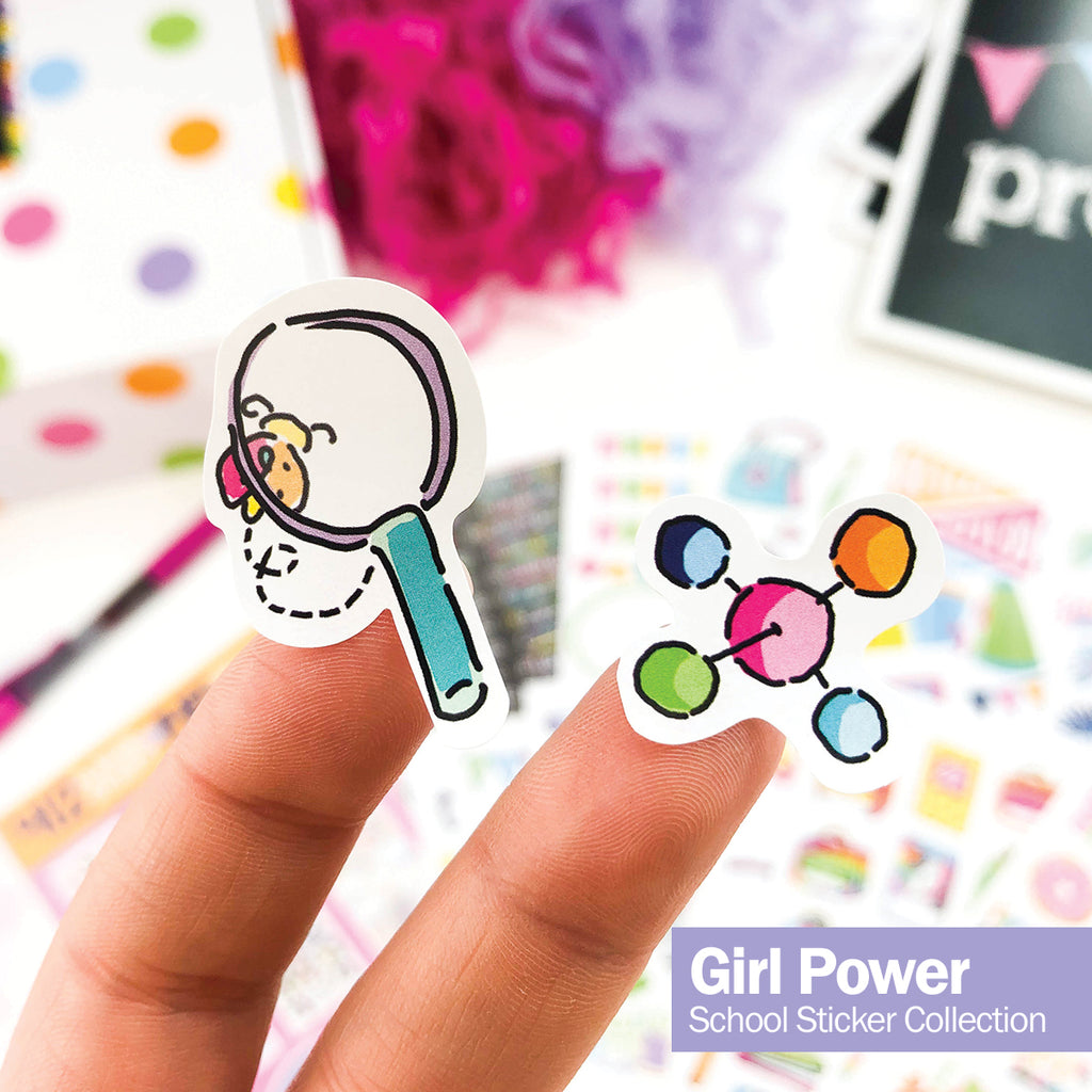 Girl Power Kids School Sticker Set | 412 Count Pack