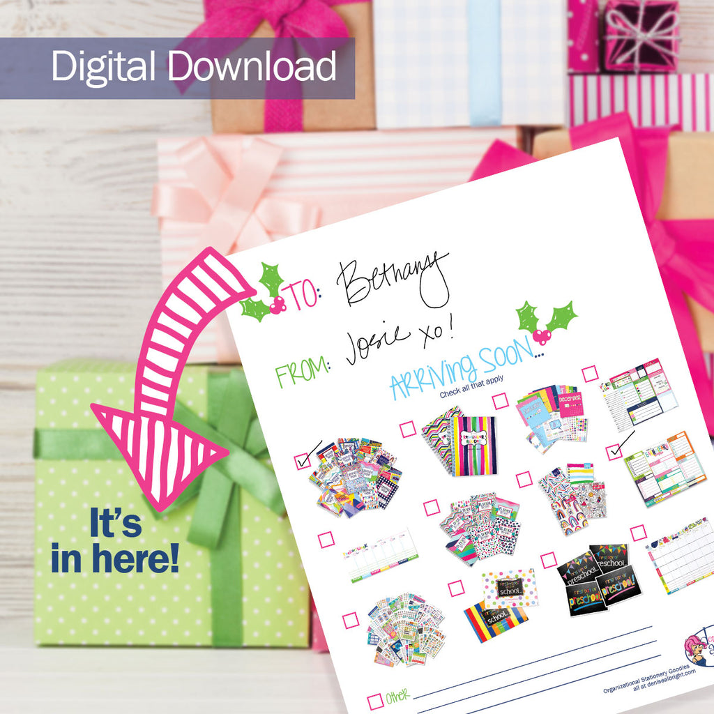 FREE Digital Download | "Arriving Soon" Printable Certificate to Wrap  | Print-ready, Delivered Instantly
