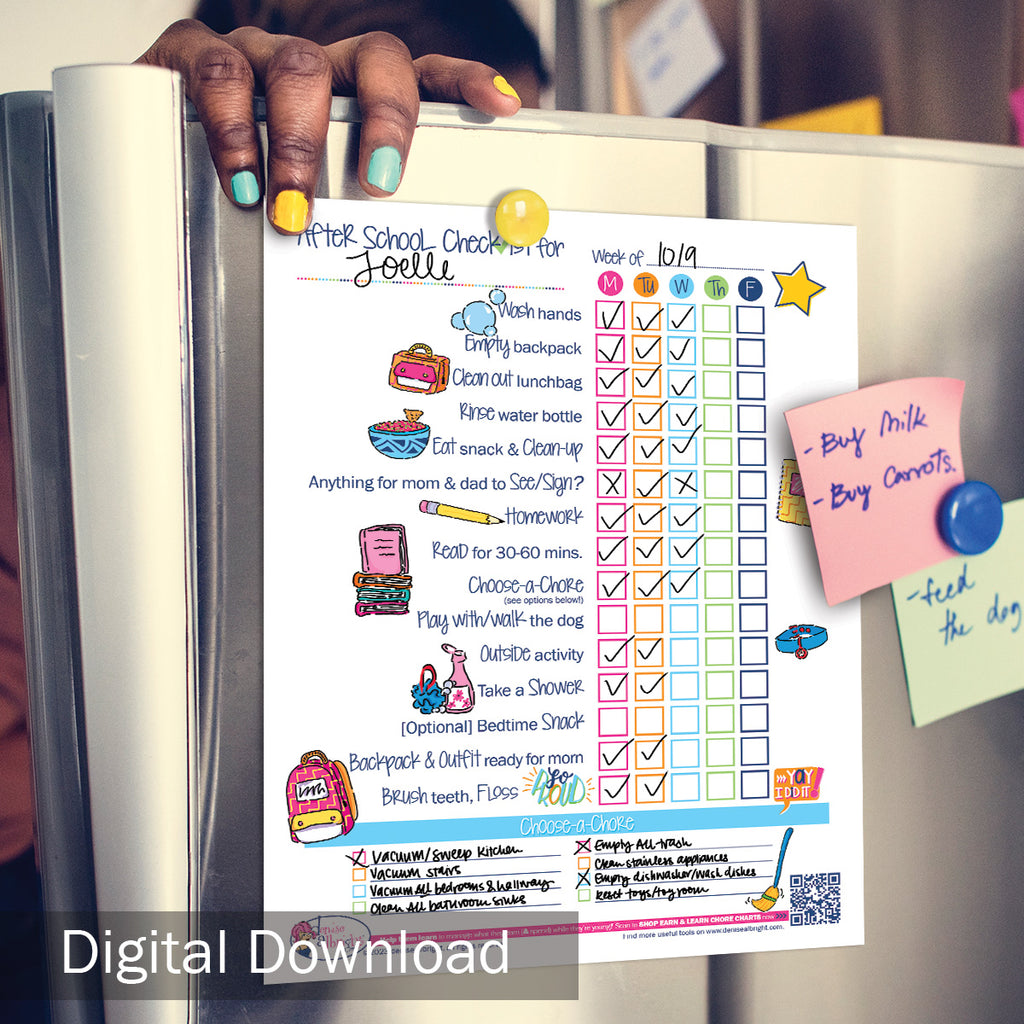 FREE Digital Download | Kid's Daily After School Checklist | Print-ready, Delivered Instantly