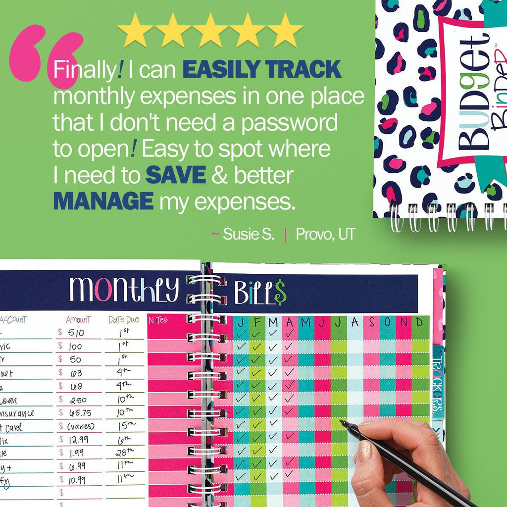 Budget Binder™ Bill Tracker Financial Planner | Leopard - Denise Albright® 