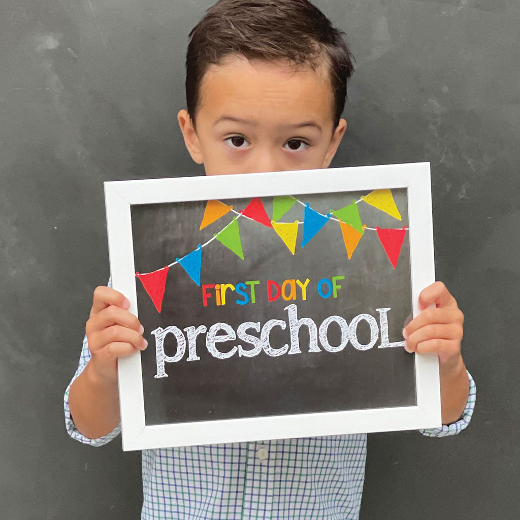 NEW HOT DEAL | First & Last Day of School Signs | Prop Deck | 16 Grade Levels Preschool to College | Primary Flags