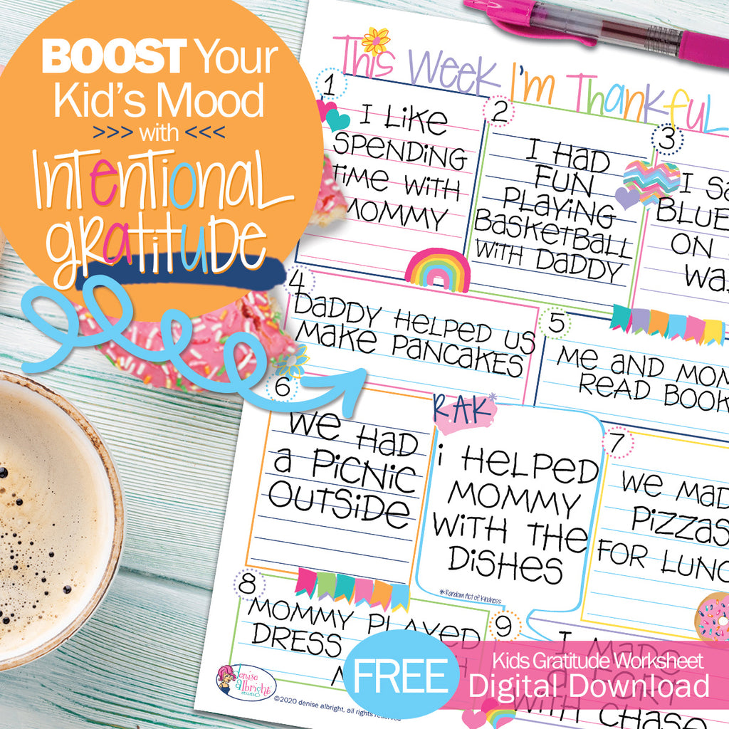 FREE Digital Download | Kids Gratitude Worksheet | Print-ready, Delivered Instantly