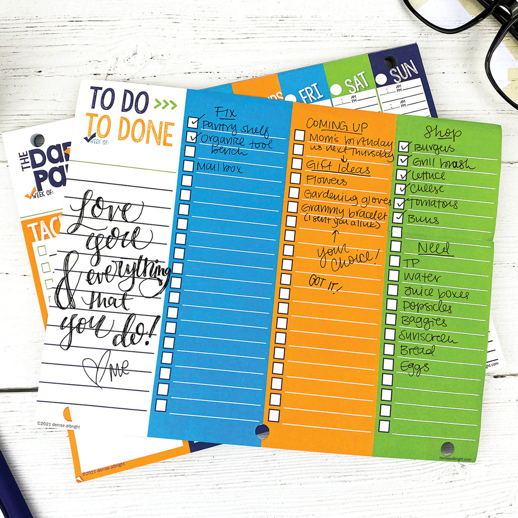 The Perfectly-Planned Family | THREE Weekly Planner Pads Bundle | Great for Whole Plan Family