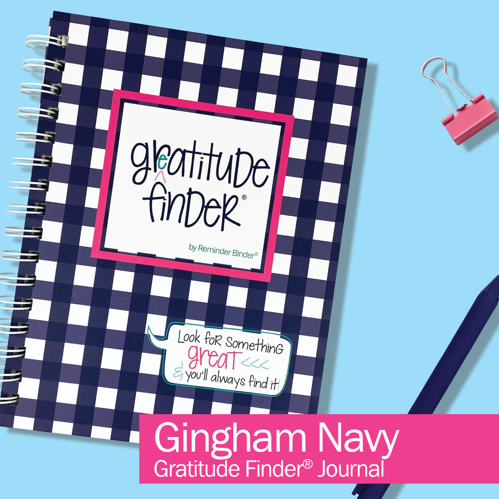 Gratitude Journal Gratitude Finder® Journal | Gingham Navy