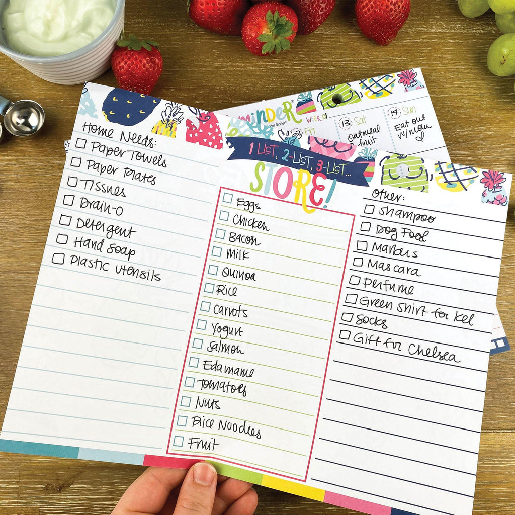 52-Week Meal Minder® Weekly Menu Planner Pad | Grocery List | Bonus Dry Erase Menu Board - Denise Albright® 