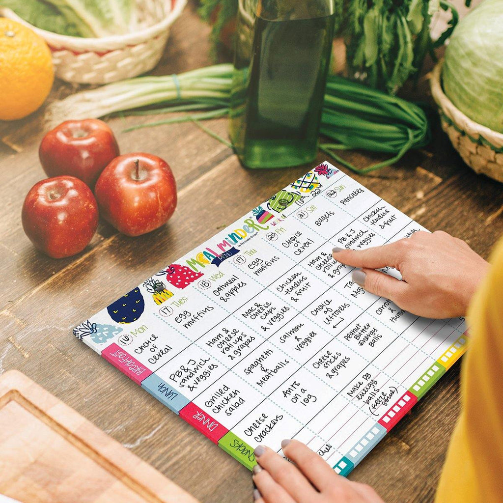 52-Week Meal Minder® Weekly Menu Planner Pad | Grocery List | Bonus Dry Erase Menu Board - Denise Albright® 