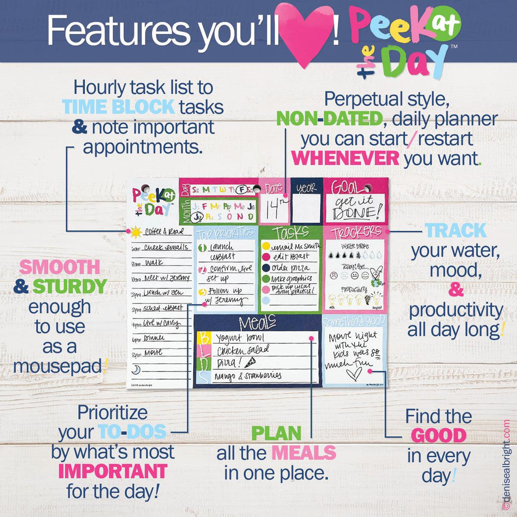 Buy Now & Save! Peek at the Day™ Daily Planner Pad
