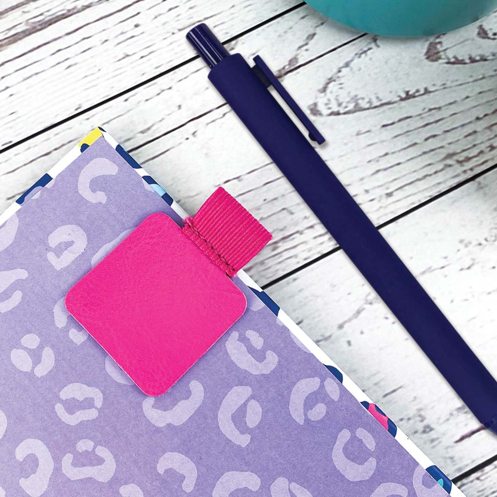 Attachable Elastic Pen Loops - Add-On Holder for Any Planner- Journal or Notebook Magenta / 6 Pack - Denise Albright