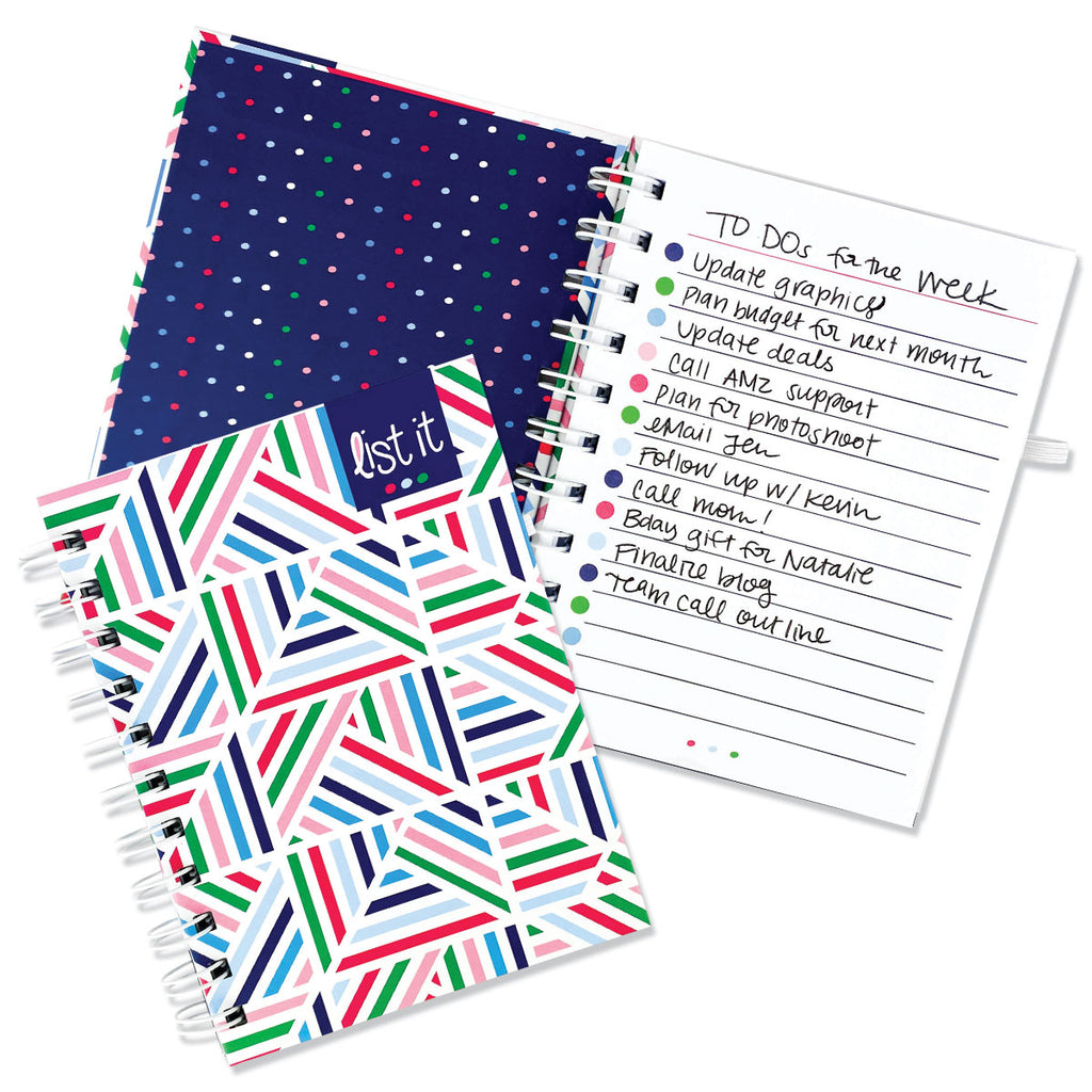 List It! Pocket Notebooks | Geo Preppy 'n' Pink