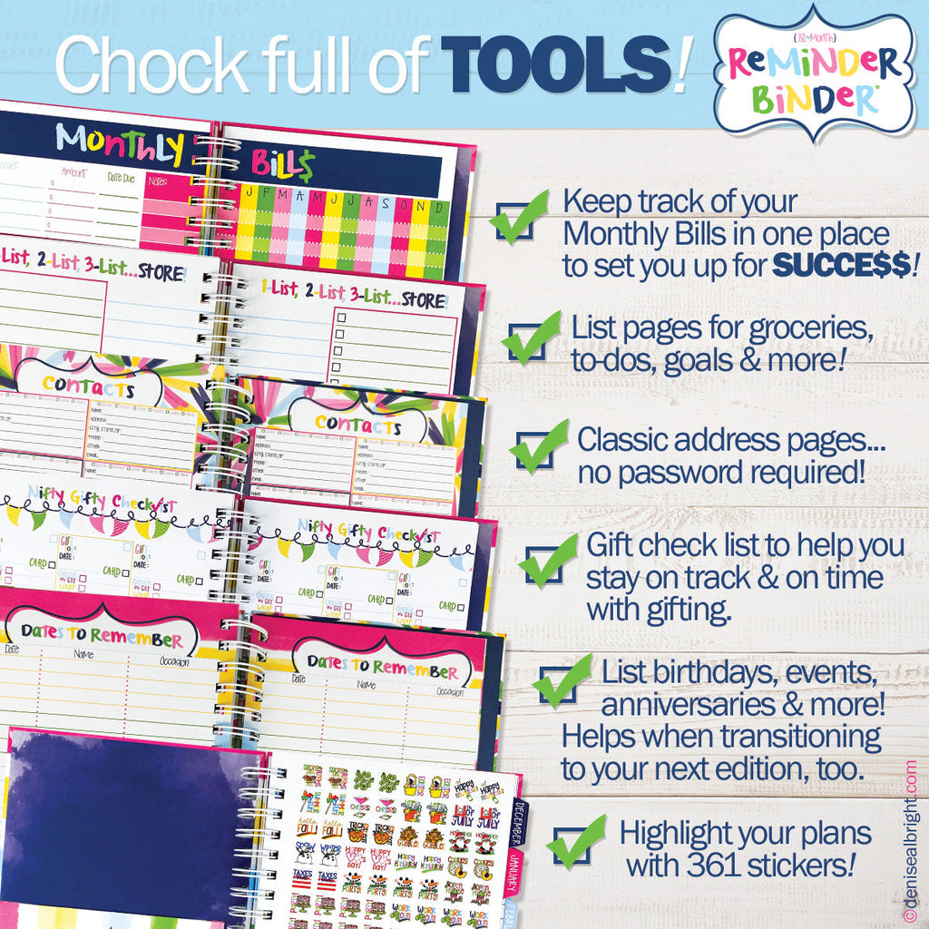 Plan Your Day Bundle | 2023-24 Reminder Binder®+ Daily Pad + Mini Notebook