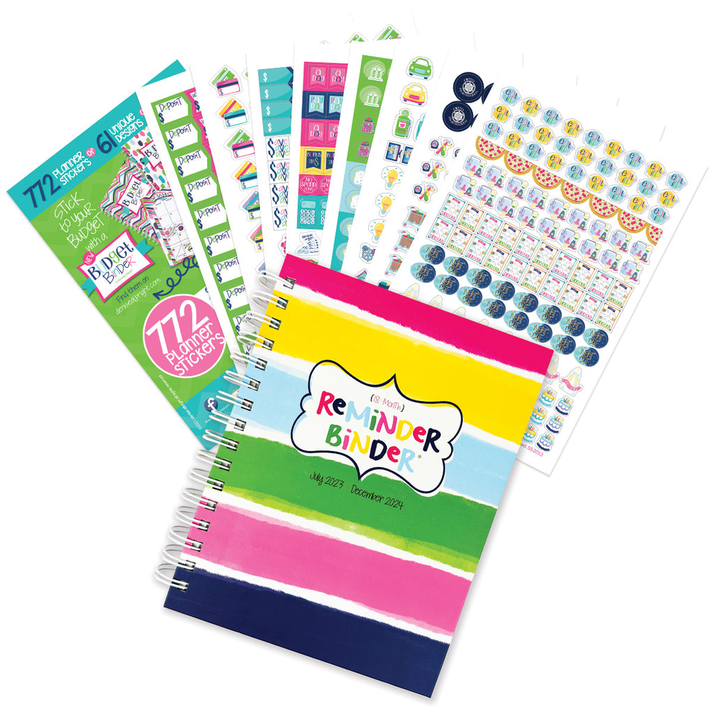2023-24 Reminder Binder® Planner + Sticker Set Bundle