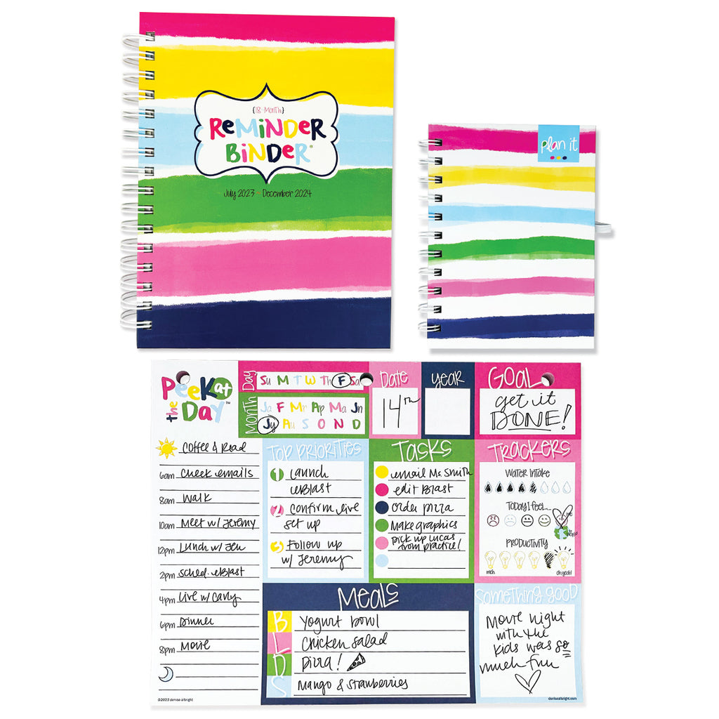 Plan Your Day Bundle | 2023-24 Reminder Binder®+ Daily Pad + Mini Notebook