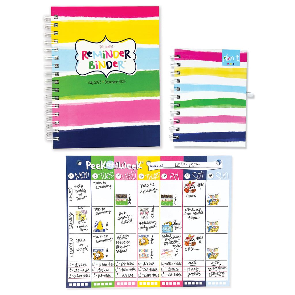 Plan It Bundle | 2023-24 Reminder Binder®+ Weekly Pad + Mini Notebook