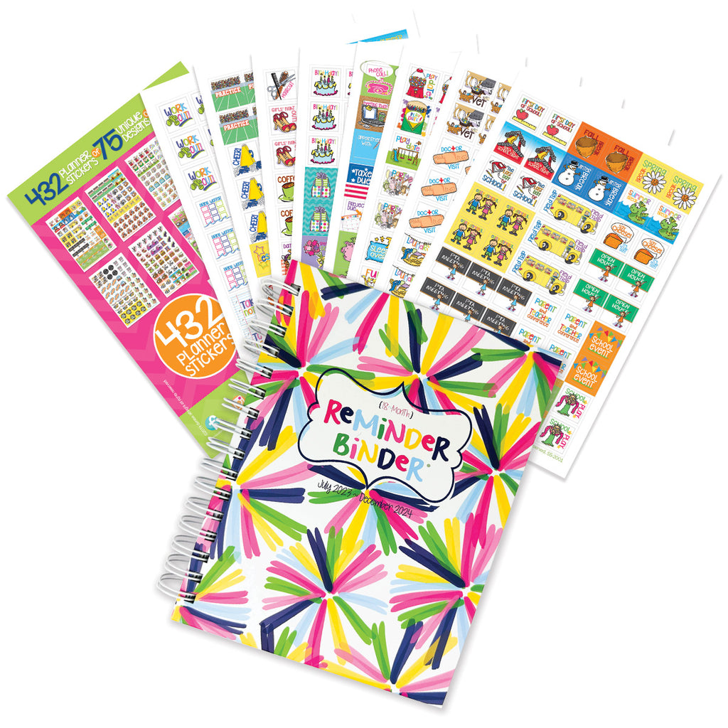 2023-24 Reminder Binder® Planner + Sticker Set Bundle