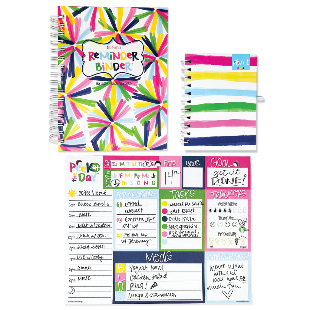 Plan Your Day Bundle | 2023-24 Reminder Binder®+ Daily Pad + Mini Notebook