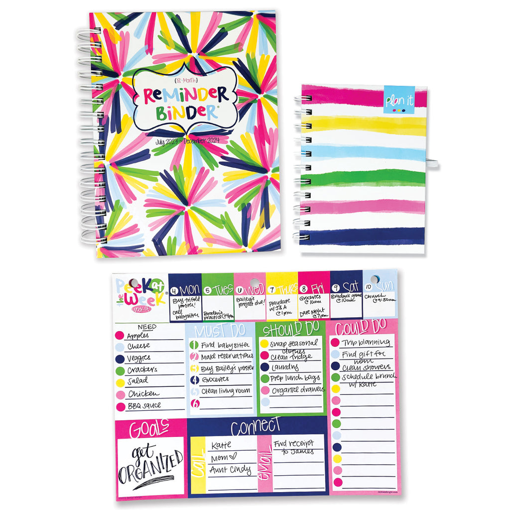 Plan It Bundle | 2023-24 Reminder Binder®+ Weekly Pad + Mini Notebook