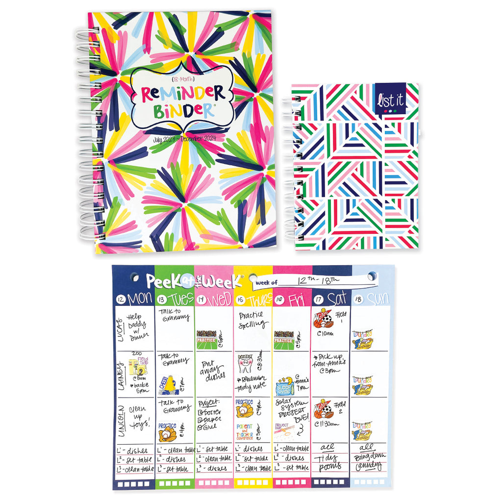 Plan It Bundle | 2023-24 Reminder Binder®+ Weekly Pad + Mini Notebook