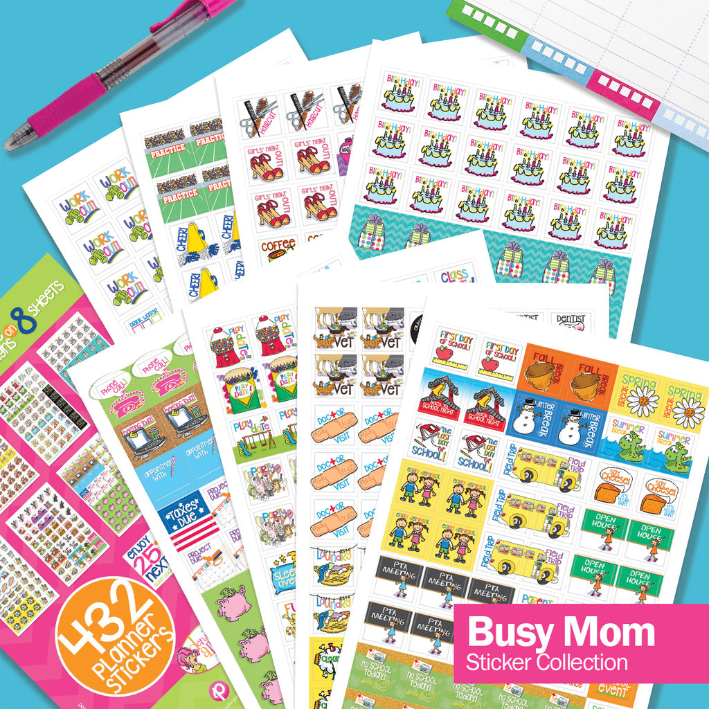 Mini Peek at the Week® Planner Pad + ONE Sticker Set Bundle | All Bright & Cheery