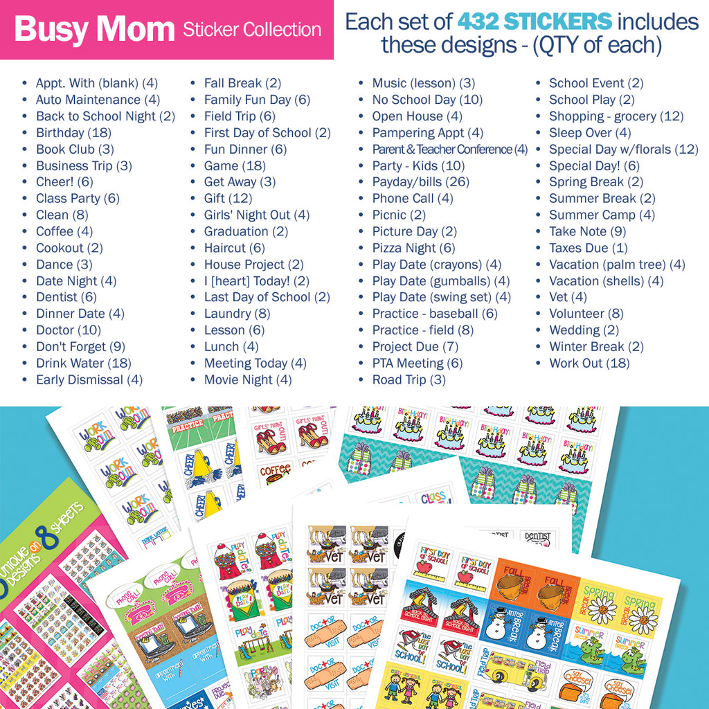 Buy Now & Save! Best Planner Stickers | Family, Work, To-Dos, Events, Goals | 8 Styles