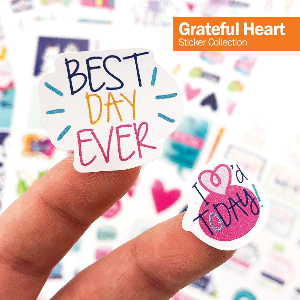 Bundle of 3 Grateful Heart Gratitude Sticker Sets | 330 Stickers per Set