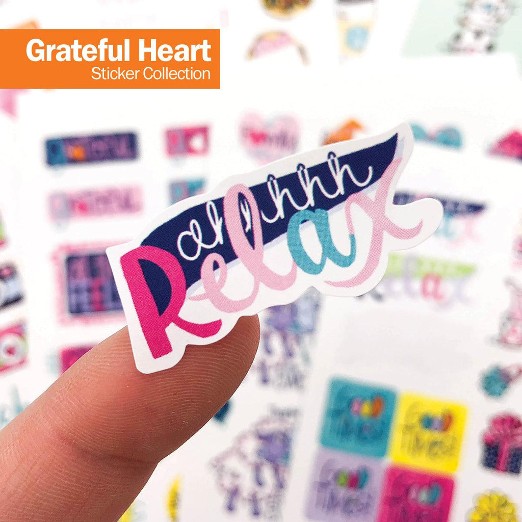 Bundle of 3 Grateful Heart Gratitude Sticker Sets | 330 Stickers per Set