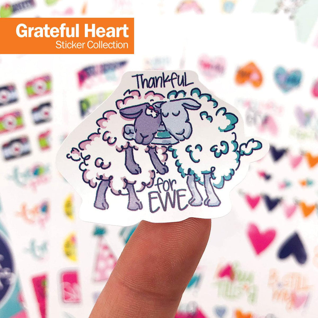 Bundle of 3 Grateful Heart Gratitude Sticker Sets | 330 Stickers per Set