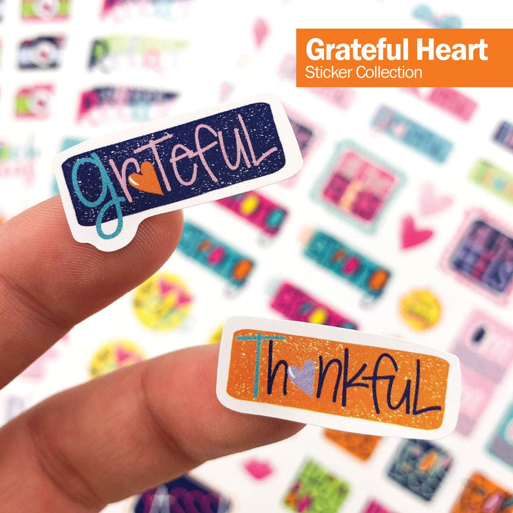 Bundle of 3 Grateful Heart Gratitude Sticker Sets | 330 Stickers per Set