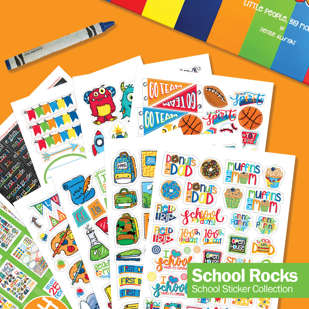 School Rocks Stickers | Kids School Class Keeper® Stickers Assorted Variety Set
