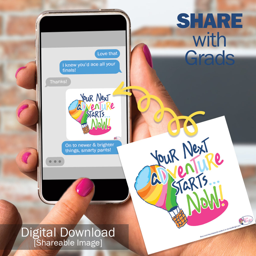 FREE Digital Download | Your Next Adventure Text Shareable Image | Graduation