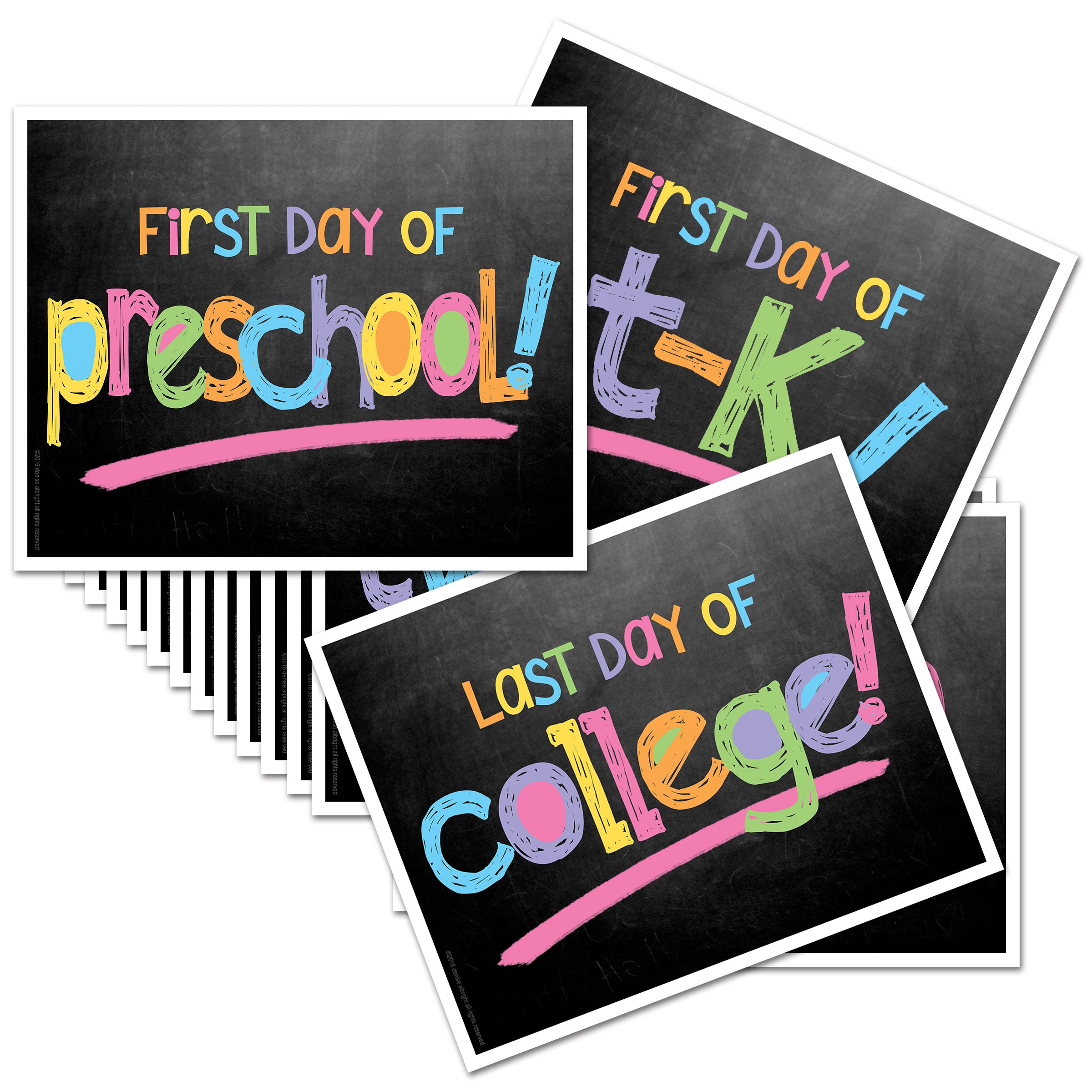 First Day of School Photo Prop Chalkboard Sign for Kids, Girls & Boys, My  1st Day Back to School Board Style Sign, Kindergarten, Preschool, Durable