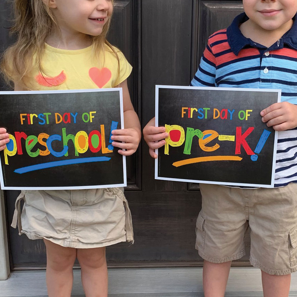 First & Last Day of School Signs | Prop Deck | 16 Grade Levels Preschool to College | Primary Flags